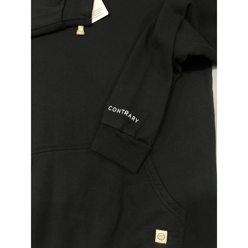 NWT Marine Layer x Contrary Pullover Hoodie Black Kangaroo Pocket Size M - Picture 8 of 14